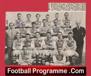 Bolton Wanderers Football Club Multi Autographed Team Picture 1950s