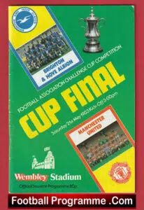 Brighton Hove Albion v Manchester United 1983 – FA Cup Final Signed