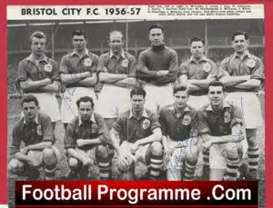 Bristol City Football Club Multi Autographed Signed Team Picture 1950’s