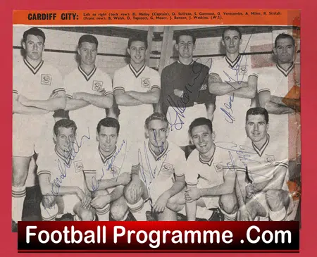 Cardiff City Football Club Multi Autographed Team Picture 1950s - Image 2