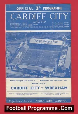 Cardiff City v Wrexham 1963