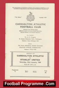 Carshalton Athletic v Stanley United 1960 – Amateur Cup