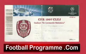 CFR Cluj v Manchester United 2012 – Match Ticket Romania