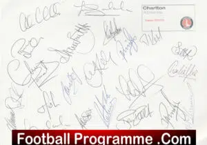 Charlton Athletic Football Club Multi Autographed Sheet 2001 2002