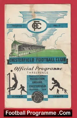 Chesterfield v Liverpool 1952 – Reserves Match 1950s