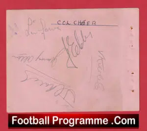 Colchester United Football Club Multi Signed Autographed Sheet 1950 – 1951