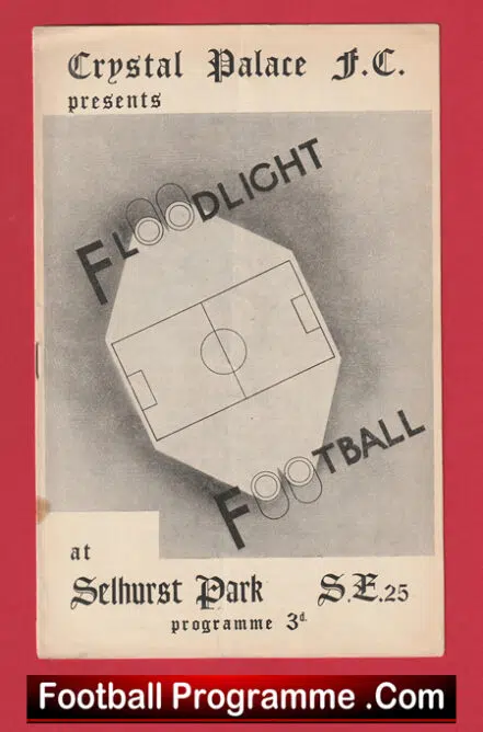 Crystal Palace v Chelsea 1953 – 1950s Football Programme