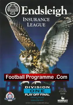 Crystal Palace v Leicester City 1996 - Division 1 Playoff at Wembley - football programme