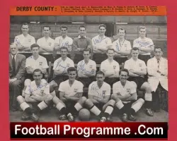 Derby County Football Club Multi Autographed Signed Team Picture 1950’s