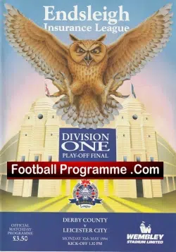 Derby County v Leicester City 1994 - Division 1 Playoff at Wembley - football programme