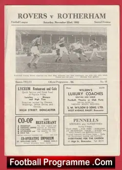 Doncaster Rovers v Rotherham United 1952 – 1950s Programme