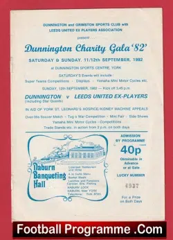 Dunnington v Leeds United 1982 – Charity Gala Match