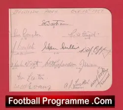 England Footballers Multi Signed Autographed at Everton 1937
