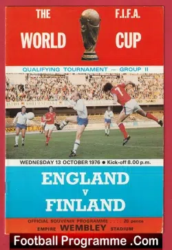 England v Finland 1976
