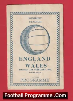England v Wales 1943 – Victor Souvenir Pirate Programme