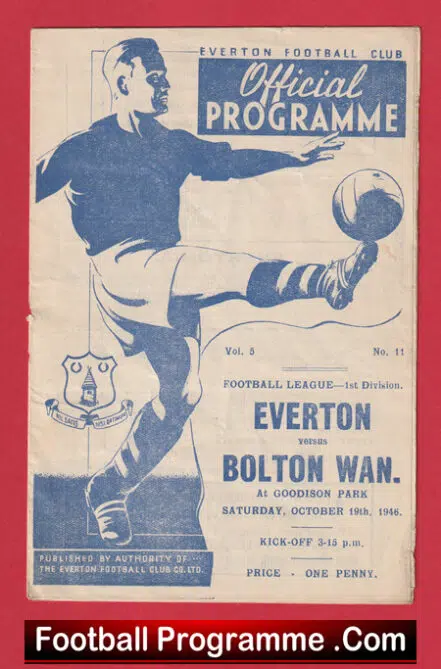 Everton v Bolton Wanderers 1946 – 1940s