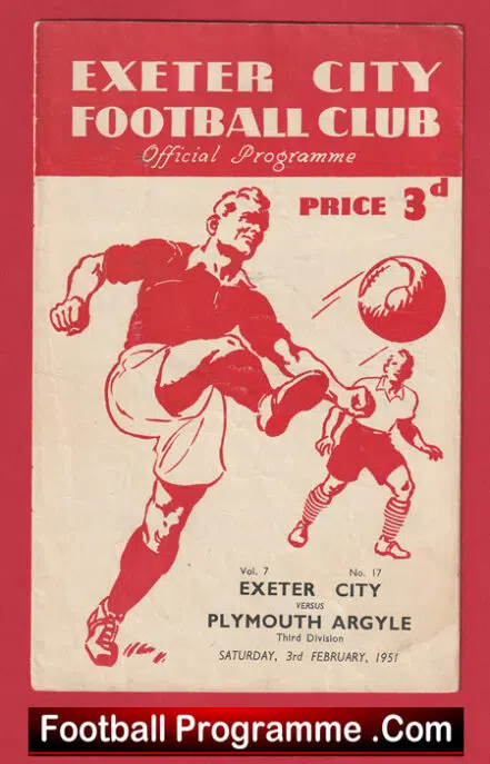 Exeter City v Plymouth Aryle 1951 – 1950s