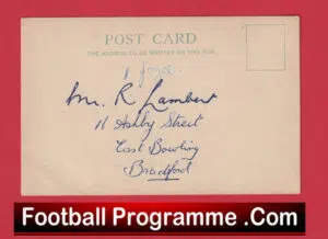 Farsley Celtic Football Club Team Official Players Selection Card 1950 – C1