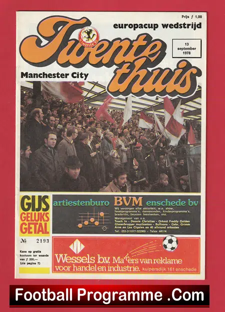 FC Twente v Manchester City 1978 - Netherlands Holland - Image 2