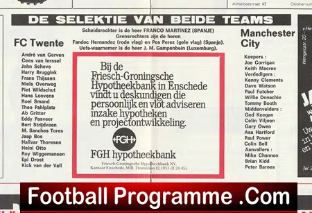 FC Twente v Manchester City 1978 - Netherlands Holland - Image 3
