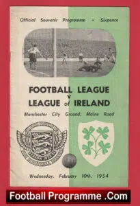 Football League v League Of Ireland 1954 – Busby Babe – Johnny Berry