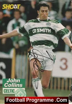 Glasgow Celtic John Collins Autograph signed Picture