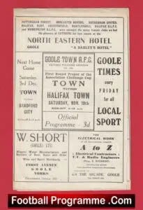 Goole Town v Halifax Town 1955 – First League Team FA Cup