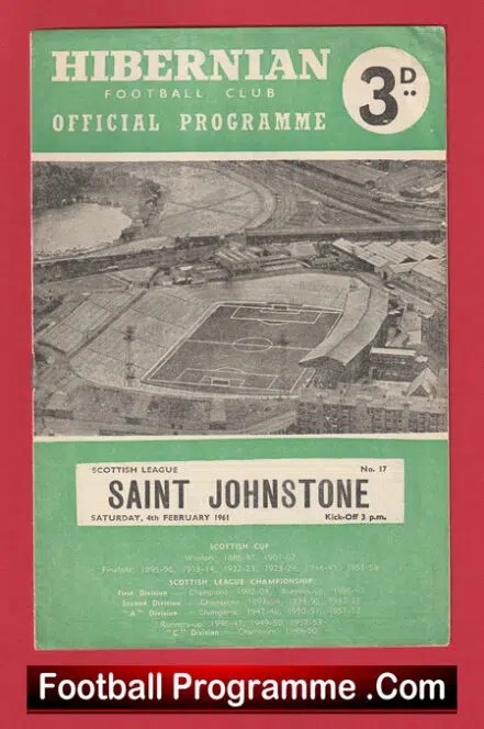 Hibernian Hibs v St Johnstone 1961 – 1960s