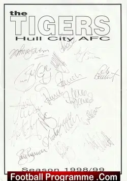 Hull City Football Club Multi Autographed Sheet 1998 1999