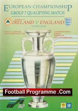 Ireland v England 1990 – European Championships