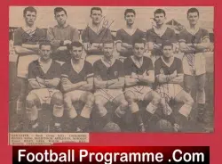 Leicester City Football Club Multi Autographed Team Picture 1950s