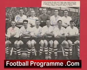 Luton Town Football Club Multi Autographed Signed Team Picture 1950’s