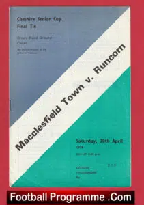 Macclesfield Town v Runcorn 1974 – Senior Cup Final Programme