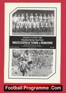 Macclesfield Town v Runcorn 1988 – Cheshire Senior Cup Final