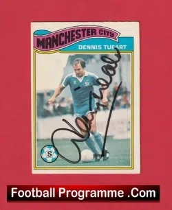 Manchester City Dennis Tueart Autograph Football Card