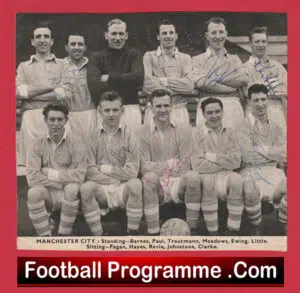 Manchester City Football Club Multi Autographed Team Picture 1950s