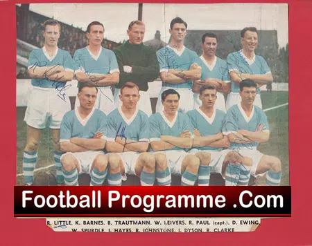 Manchester City Football Club Multi Autographed Signed Team Picture 1950's - Image 2