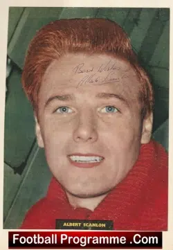 Manchester United Albert Scanlon Autograph Signed Man United 50's - football programme