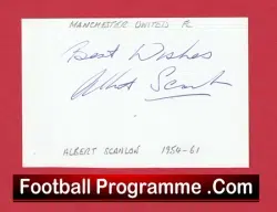 Manchester United Albert Scanlon Autograph Signed Man United 50’s
