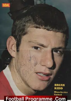 Manchester United Brian Kidd Signed Magazine Picture Man Utd 60s