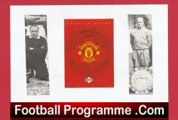 Manchester United Jack Crompton Autograph Signed Football Card Man Utd