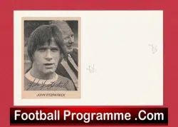 Manchester United John Fitzpatrick Autograph Signed Man Utd 1970s