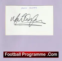 Manchester United Mark Hughes Signed Autograph Man Utd