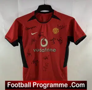 Manchester United Multi Signed Football Shirt Man Utd Ferguson Keane Plus 2003