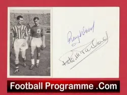 Manchester United Ray Wood + Peter McParland Autograph 1957 FA Cup Final