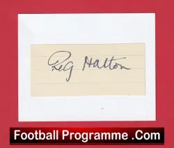 Manchester United Reg Halton Signed Card Man Utd 1936 – 1937