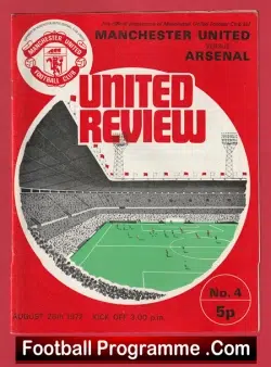 Manchester United v Arsenal 1972 – Man Utd