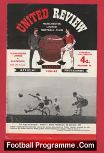 Manchester United v Blackpool 1962 – Man Utd