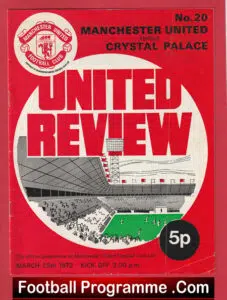 Manchester United v Crystal Palace 1972 – Man Utd