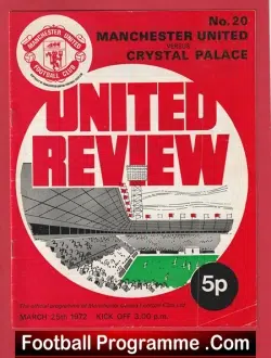 Manchester United v Crystal Palace 1972 – Man Utd